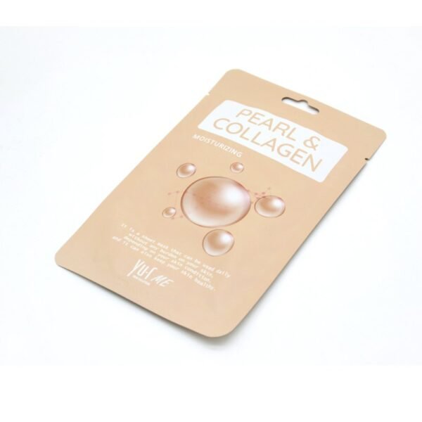 Me lakštinė veido kaukė su perlais ir kolagenu, 1 vnt.