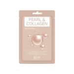 Me lakštinė veido kaukė su perlais ir kolagenu, 1 vnt.