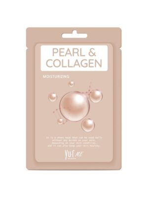 Me lakštinė veido kaukė su perlais ir kolagenu, 1 vnt.